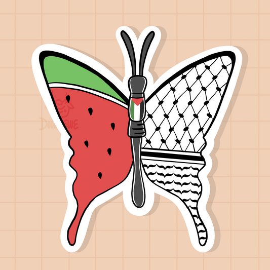 Palestine Butterfly Sticker